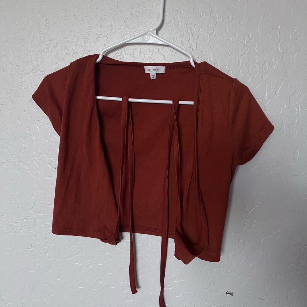 Orange crop top